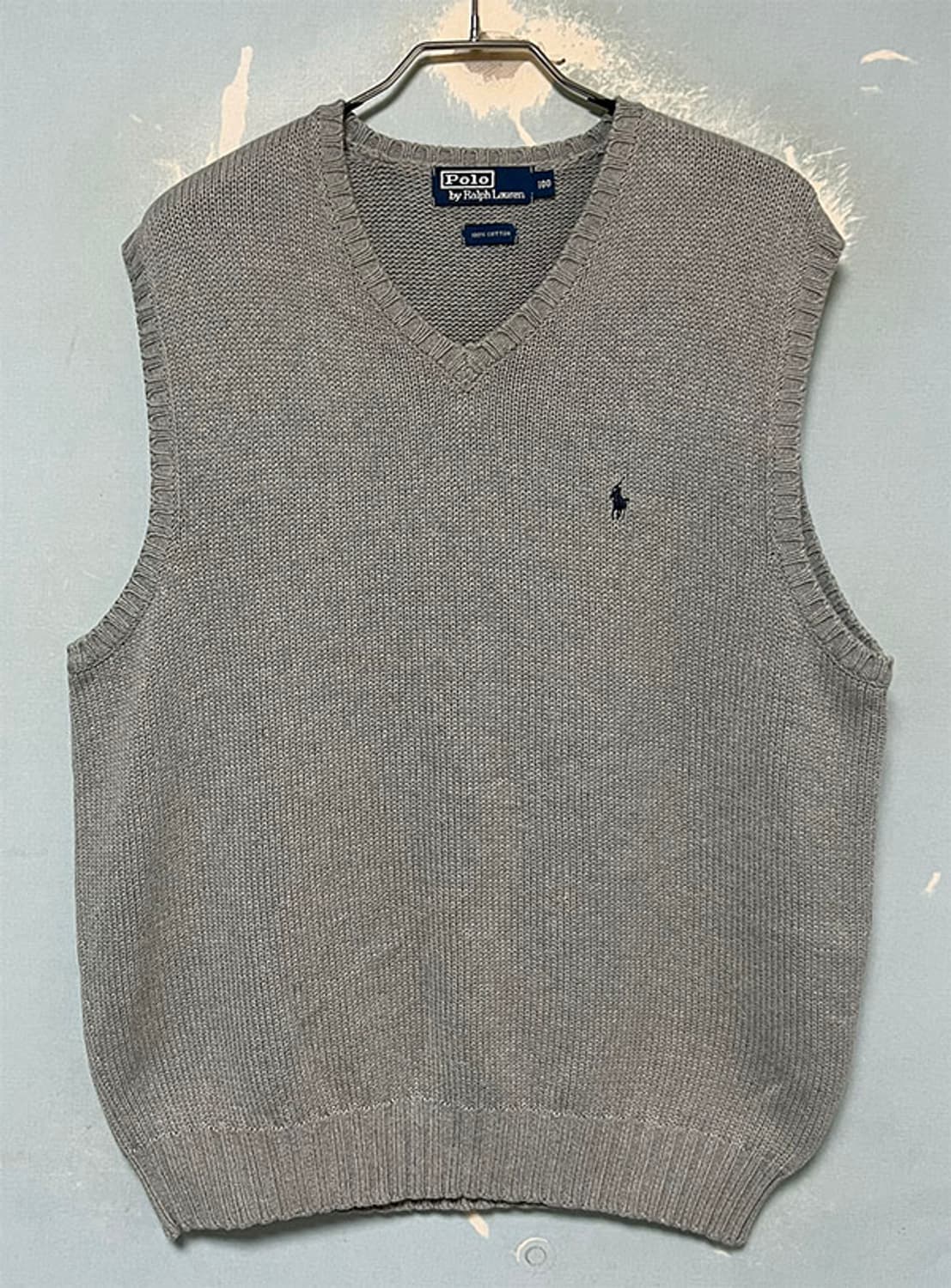 POLO 폴로 남자 니트조끼 브이넥 올드스쿨룩 추동 L 100 상품이미지1