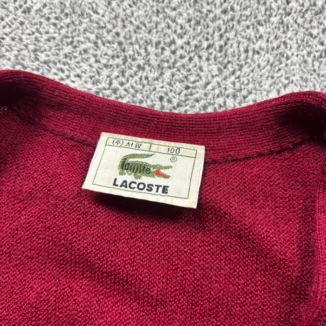 라코스테 스몰로고 브이넥 가디건 상품이미지3