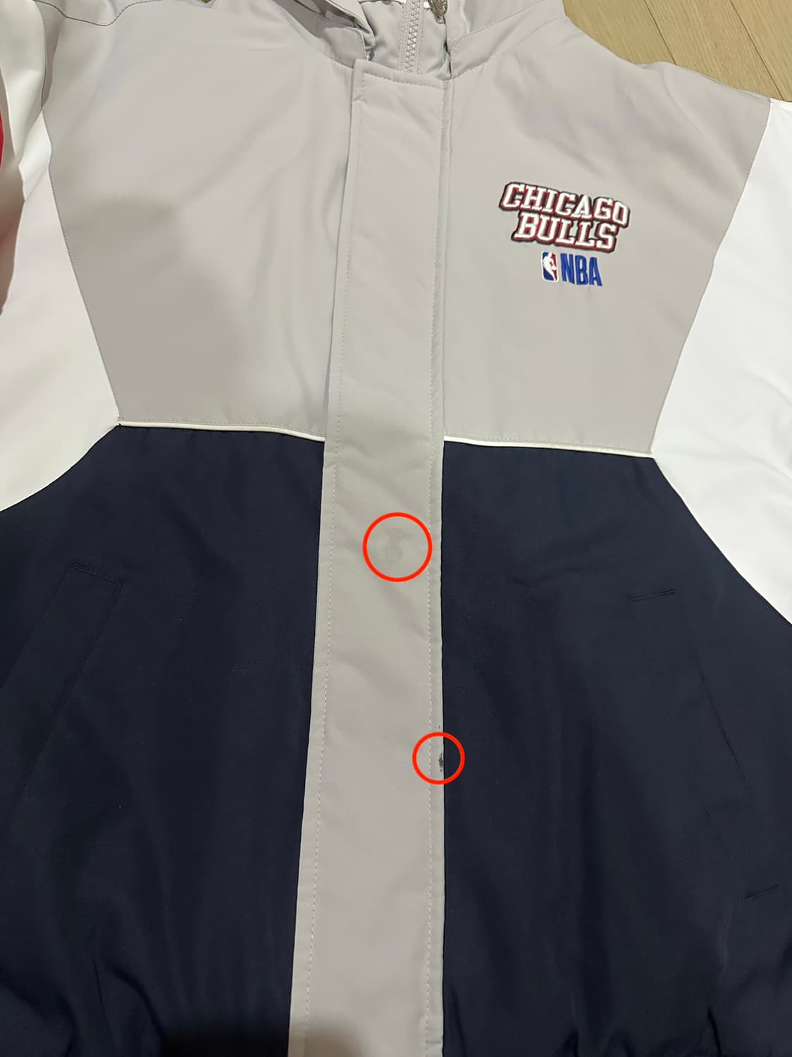 NBA 시카고불스 누빔점퍼 후드 바람막이 M 상품이미지8