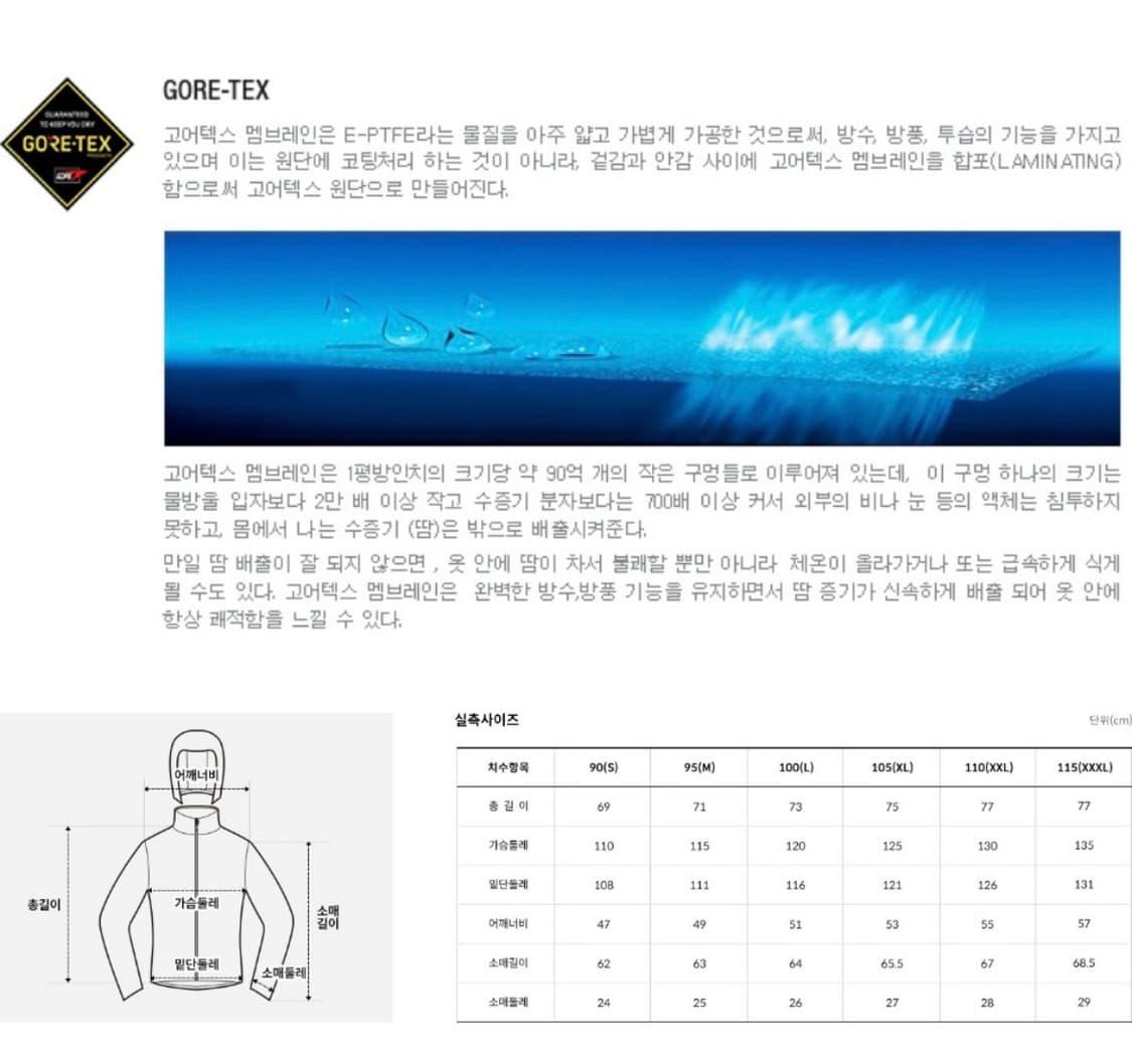 <새것> [110,XXL] 노스페이스 고어텍스 마운틴 자켓 브라운 상품이미지5