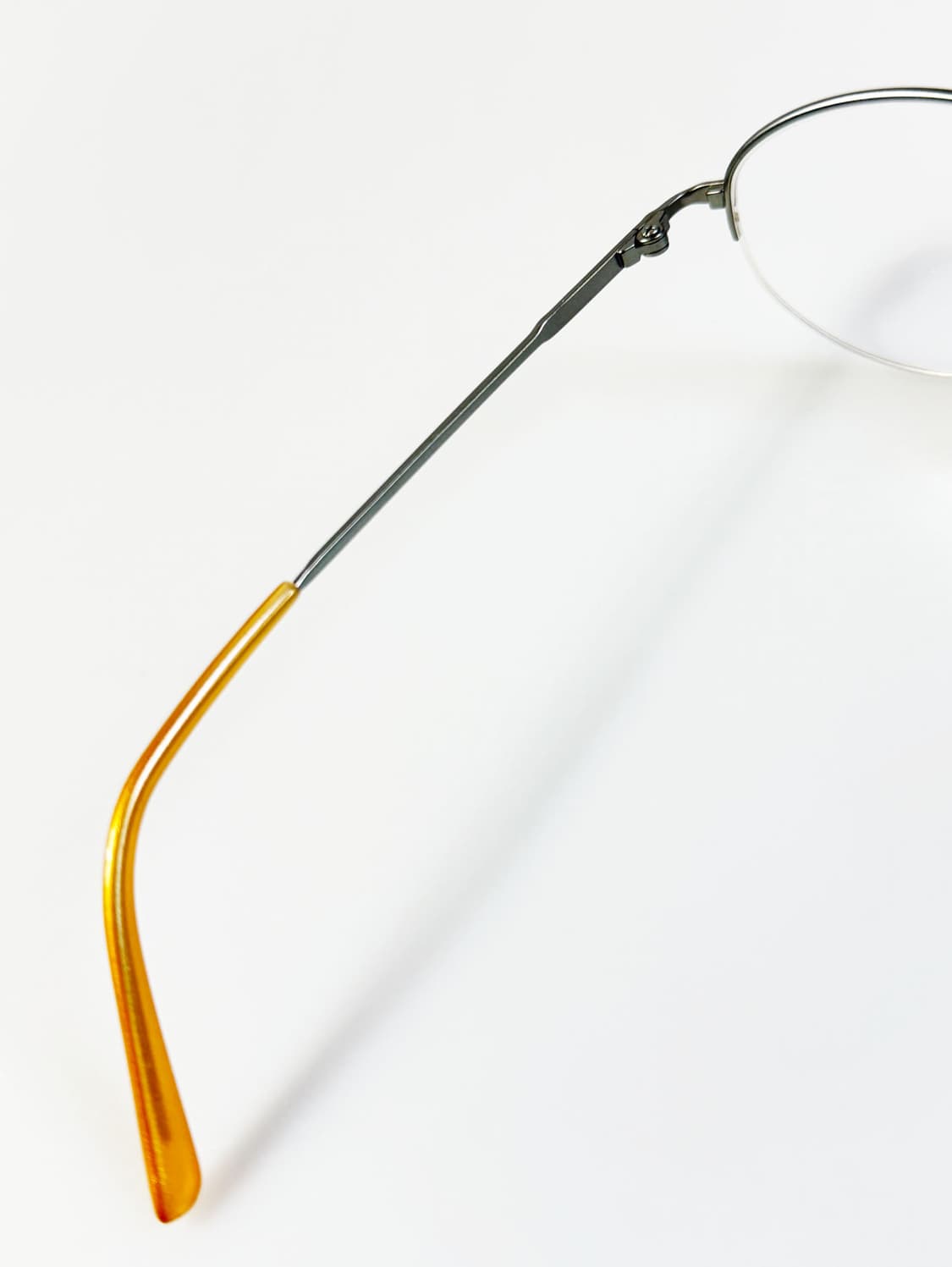 실버 티타늄 슬림 오벌 반무테 메탈 프레임 빈티지 안경 상품이미지7