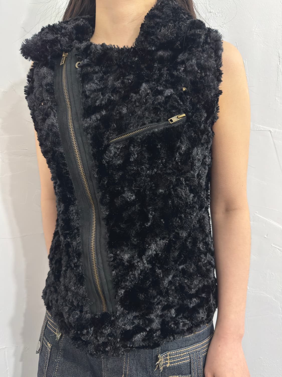 mot de passe fur vest jacket 상품이미지2