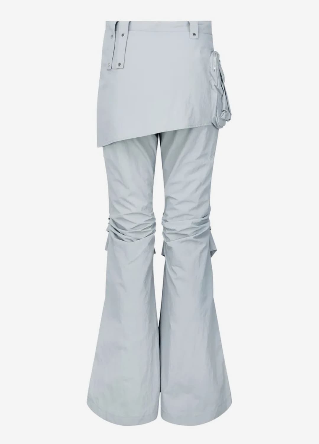 BOOTS CUT SKIRT PANTS (UNISEX) BLUE GRAY 상품이미지2