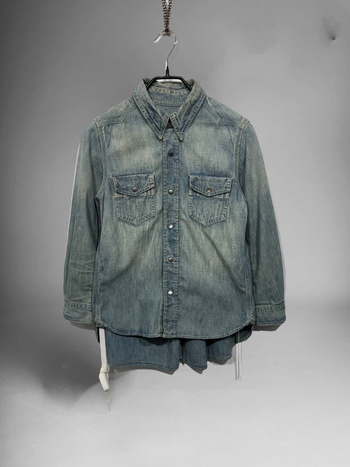 SACAI LUCK denim hybrid shirt  상품이미지2