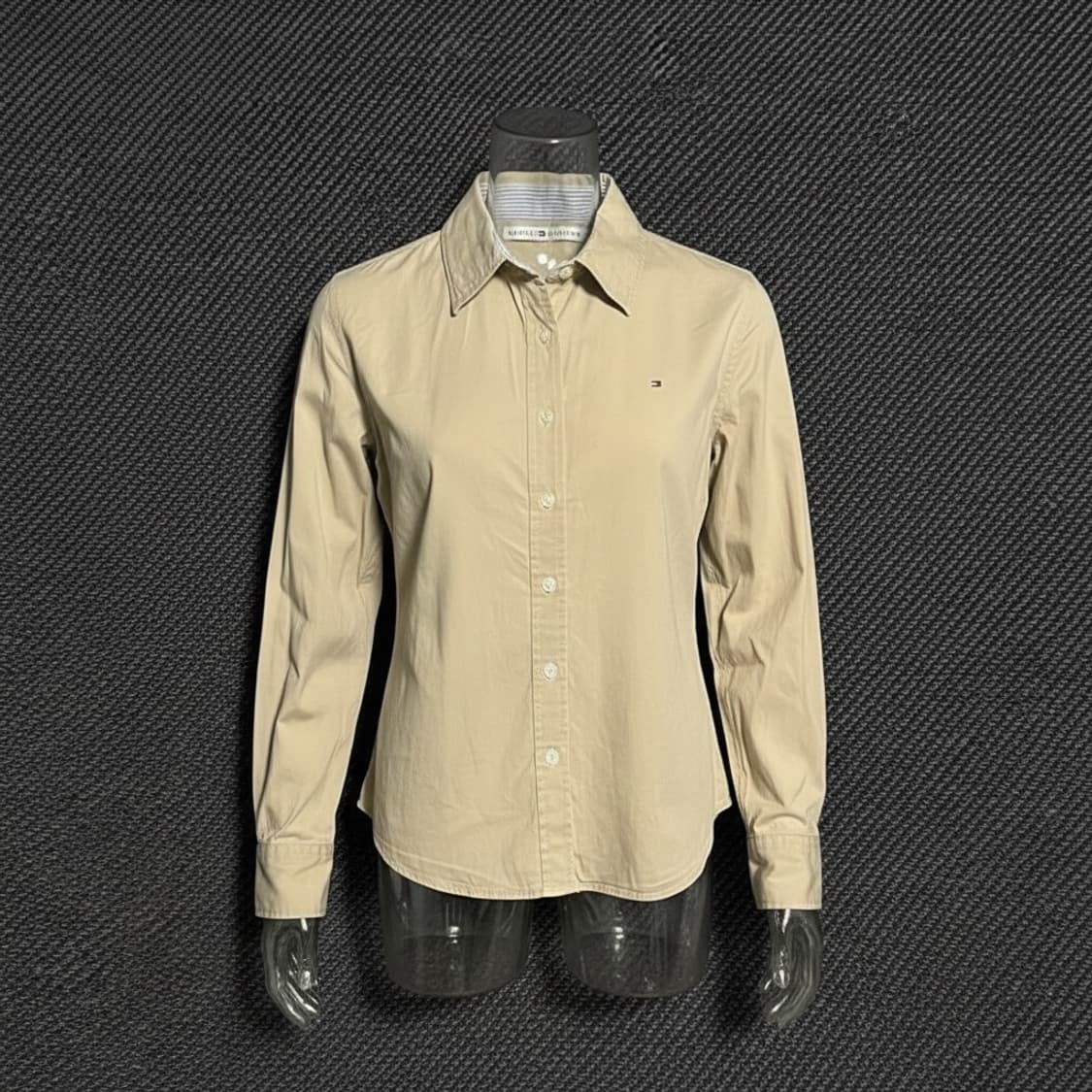 [L] Tommy 타미힐피거 우먼즈 베이지 코튼 셔츠 상품이미지1