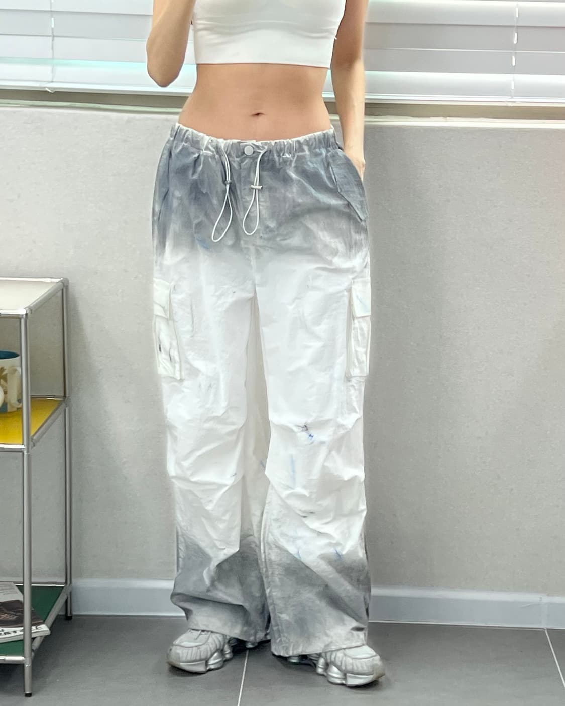 (허단35)페인팅 스트링 팬츠-M2341 상품이미지1