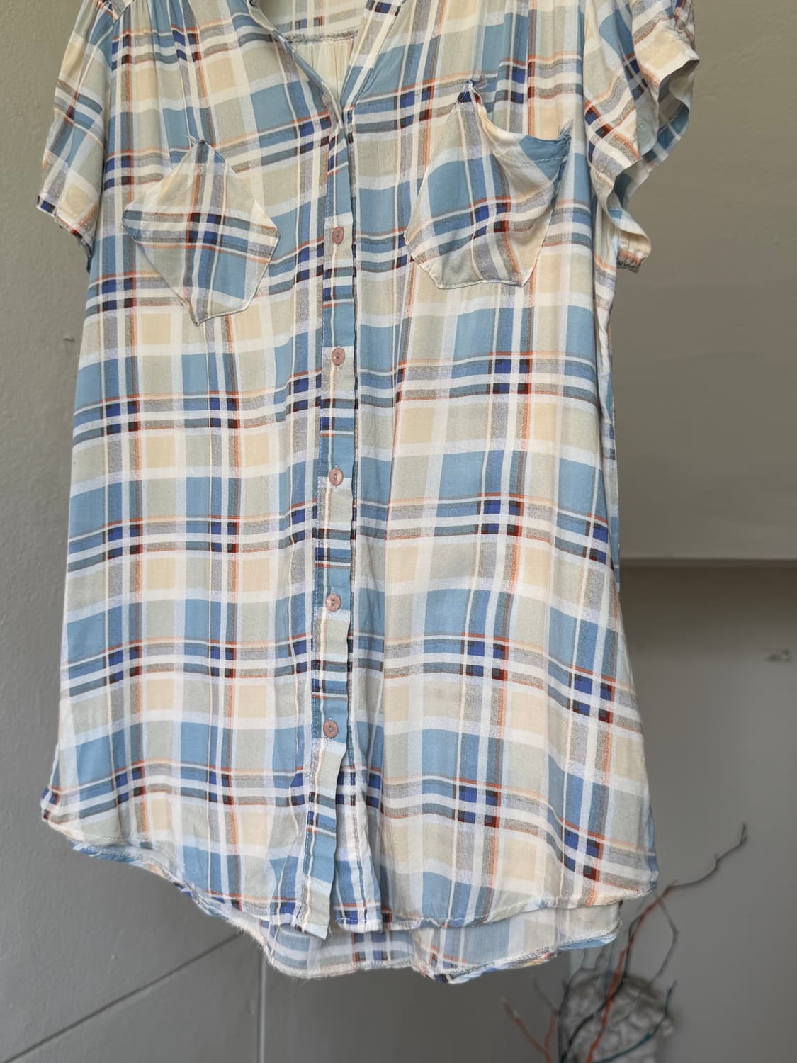 페어리 투포켓 체크 셔츠 상품이미지3