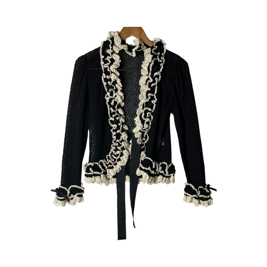 [Juliette et Justine] 프릴 시스루 가디건 상품이미지1