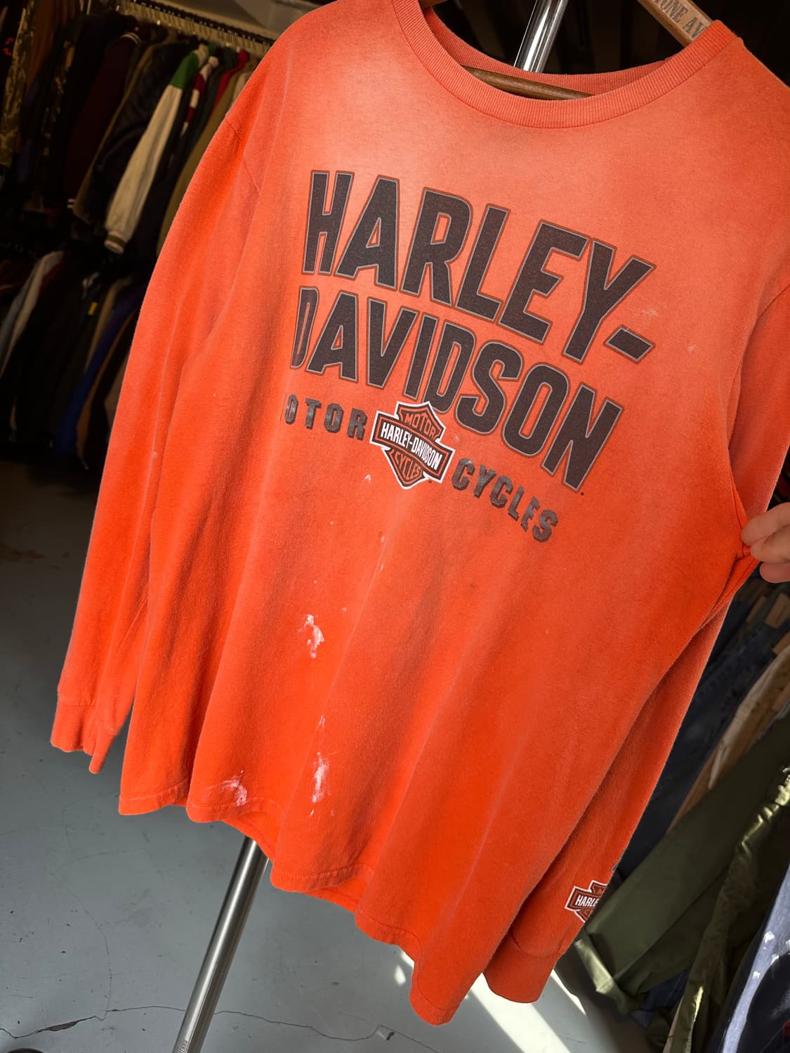 힐리데이비슨 페이드 프린팅 롱슬리브 티셔츠 상품이미지4