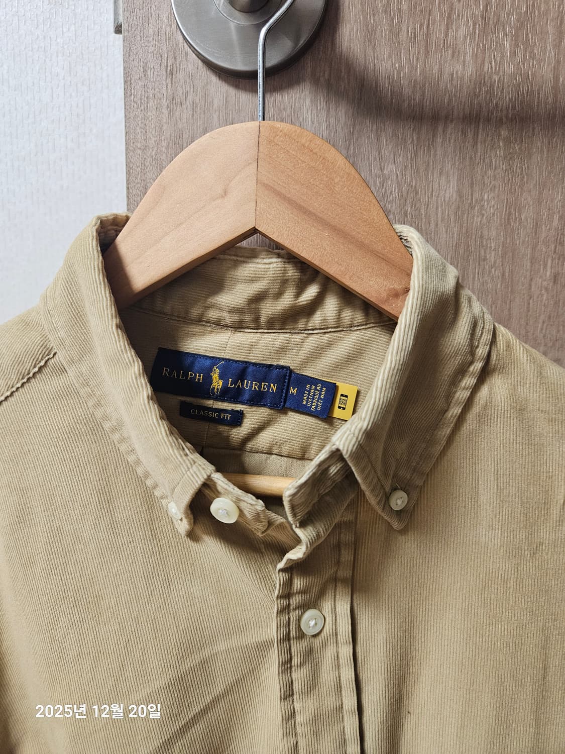 폴로 랄프로렌 코듀로이 베이지 셔츠 상품이미지2