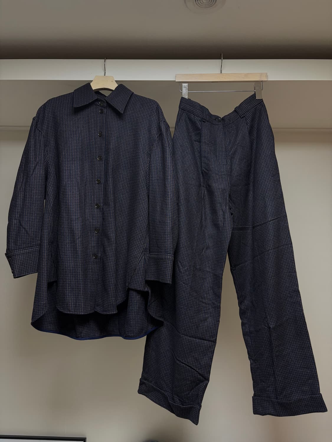 코스 체크 울 셋업 상품이미지3