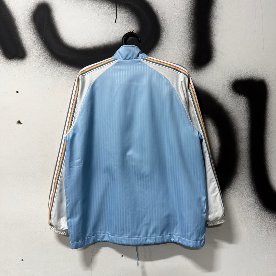 레어 아디다스 올드스쿨 3선 배색 소라색 바람막이 셋업 상품이미지2