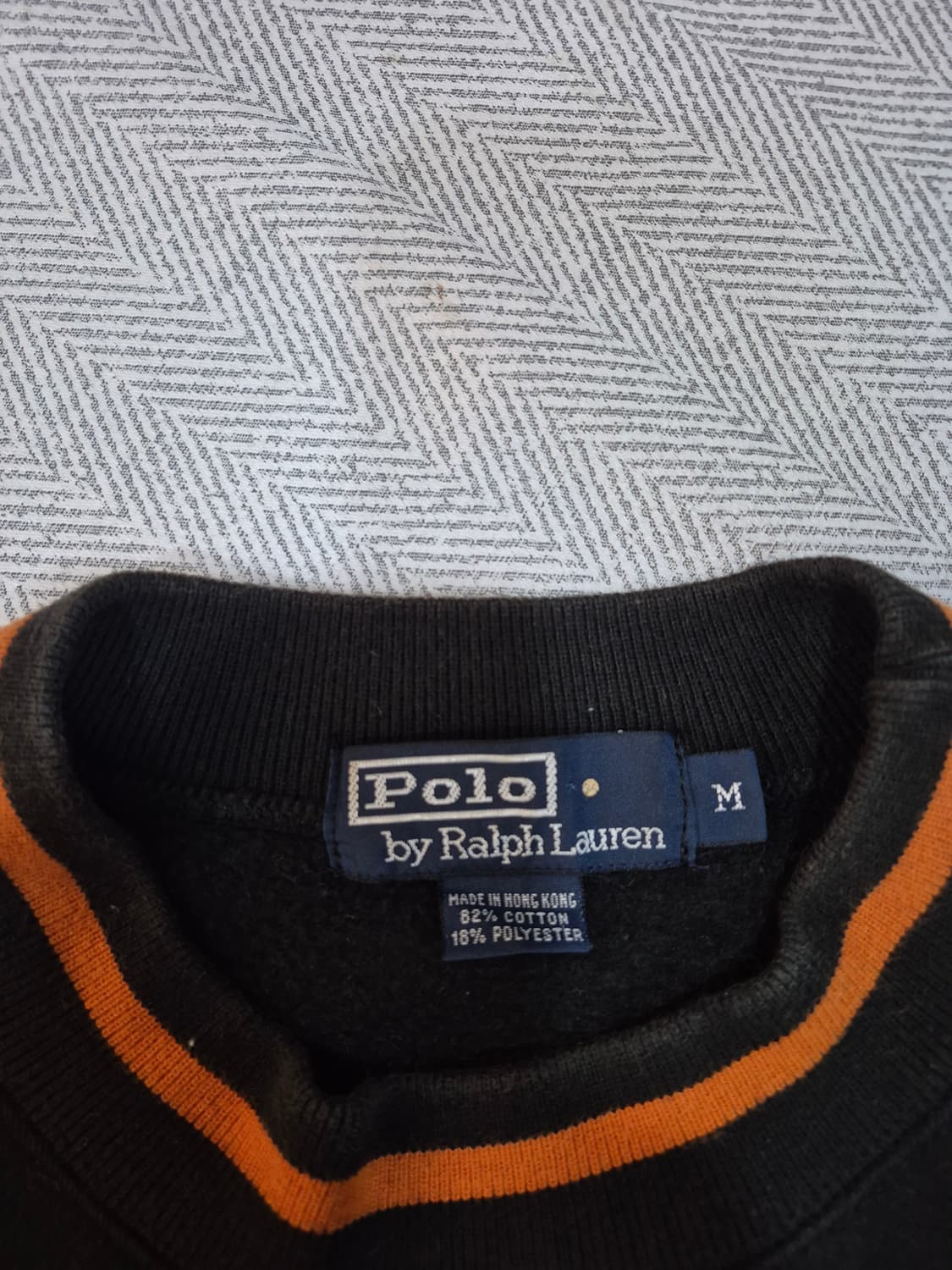 폴로랄프로렌 체크 패턴 패널이 있는 블랙 맨투맨 남성 95~100사이즈 상품이미지4