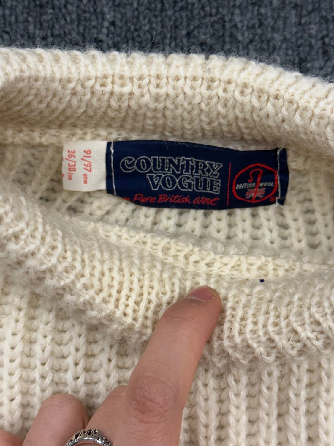 OS)컨트리 보그 퓨어 브리티시 울 니트 스웨터 상품이미지7