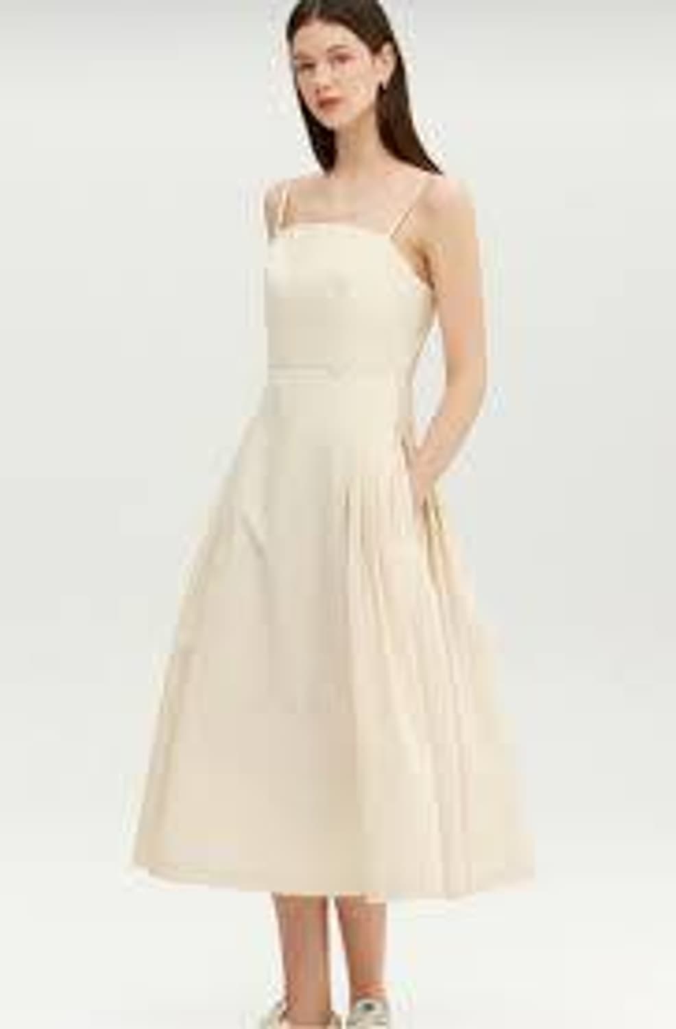 오르 슬리브리스 스트랩 롱 원피스 S사이즈 상품이미지1