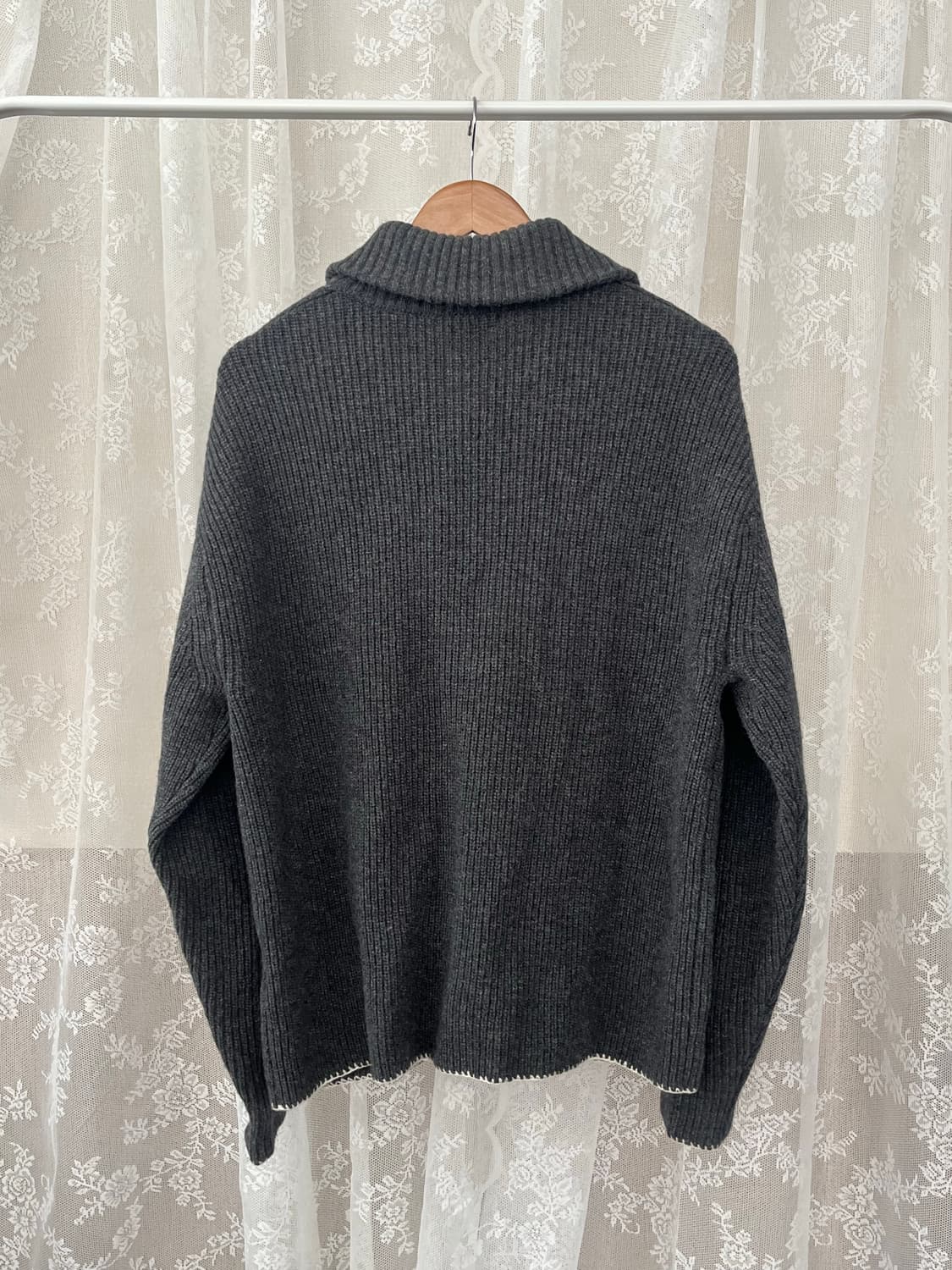 M) 마틴플랜 스티치 니트 점퍼 그레이 상품이미지2