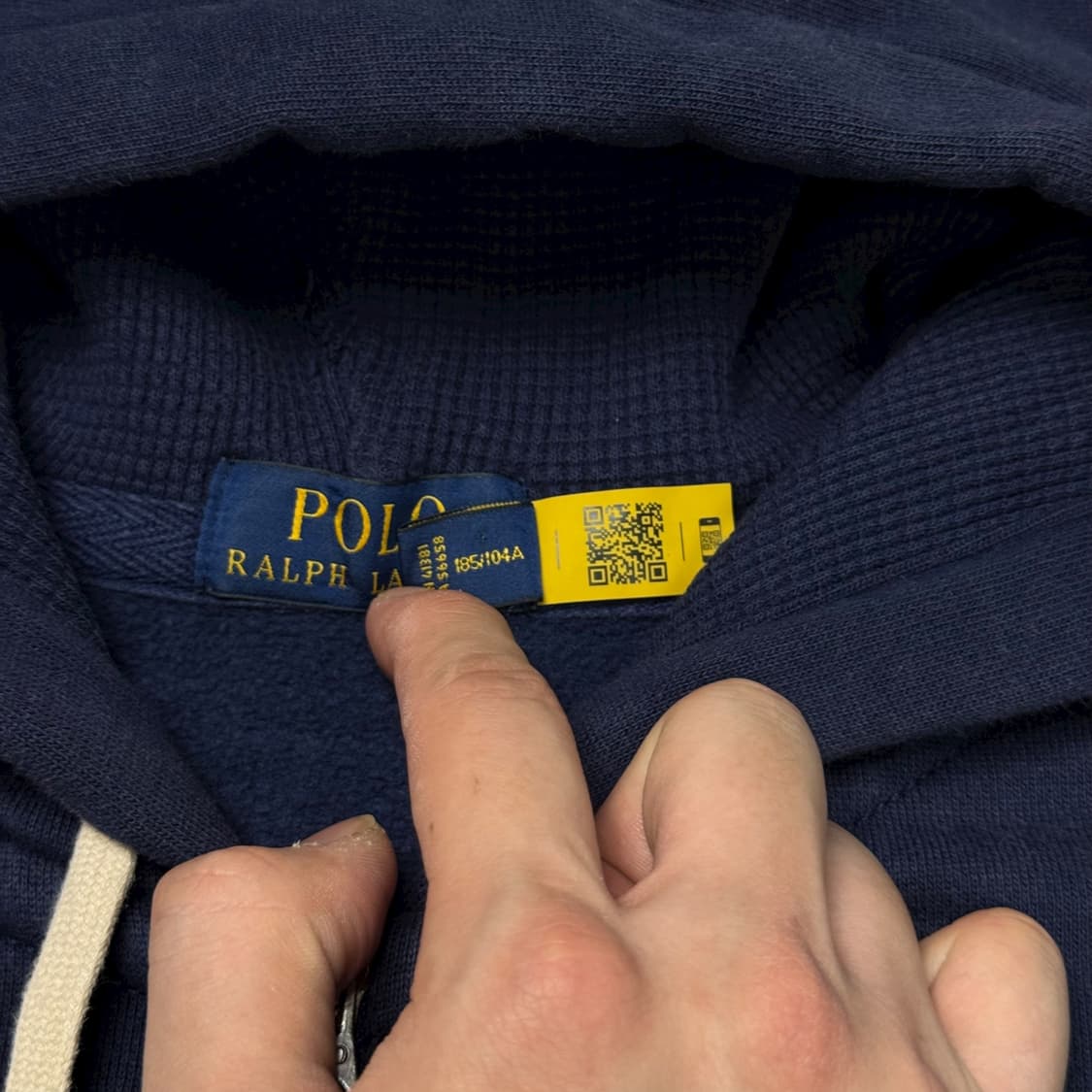 (XL) 폴로 랄프로렌 QR라벨 후드집업 네이비 상품이미지6