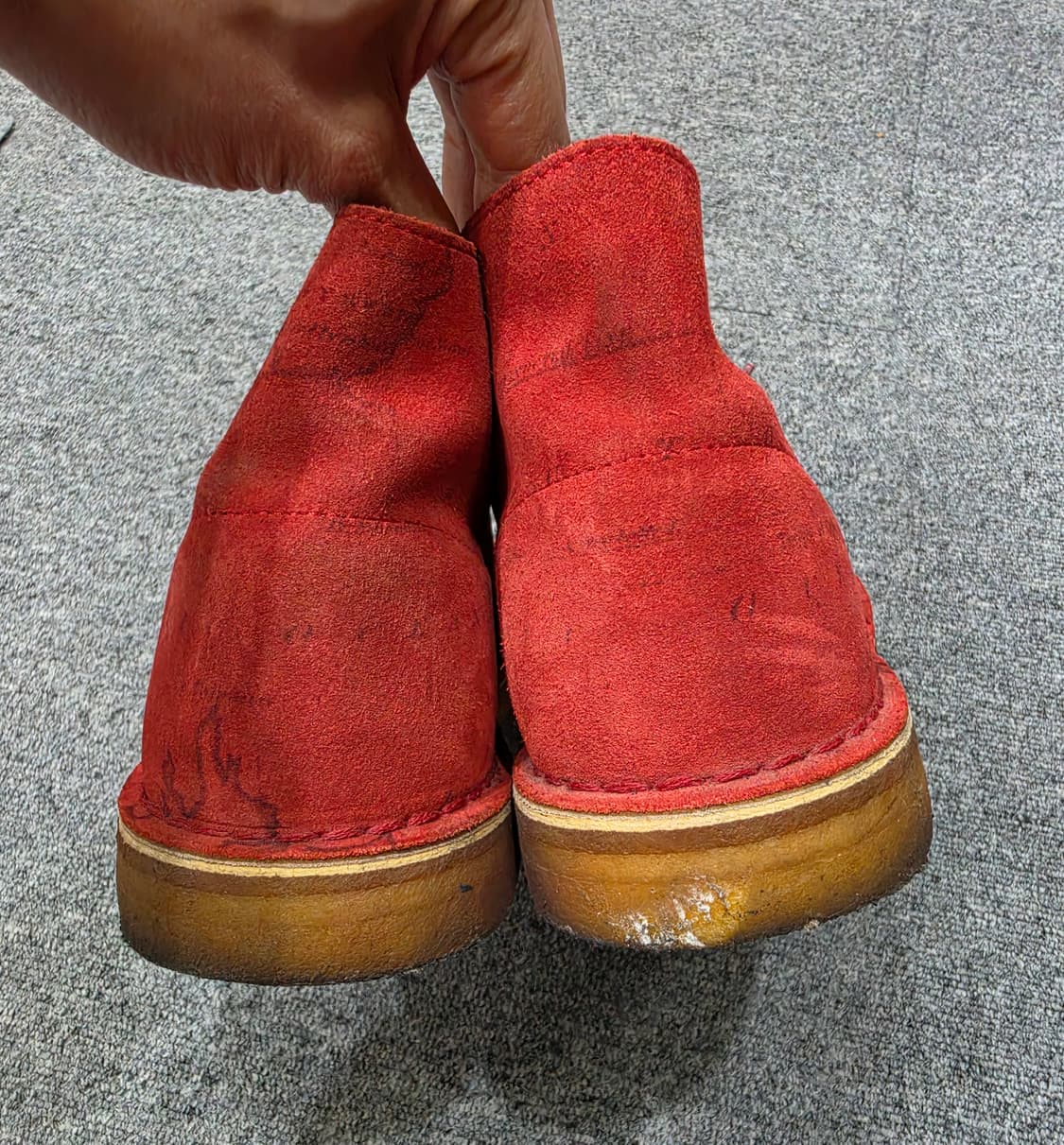 슈프림 x 클락스 데저트 맵 스웨이드 처커부츠 데저트 부츠 US 9.5 상품이미지6