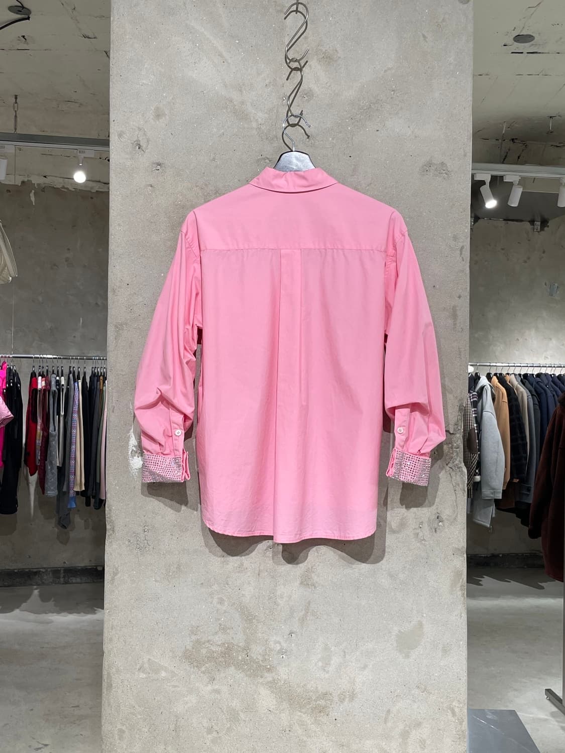 알렉산더 왕 핑크 싱글 포켓 큐빅 커프스 코튼 셔츠 상품이미지6