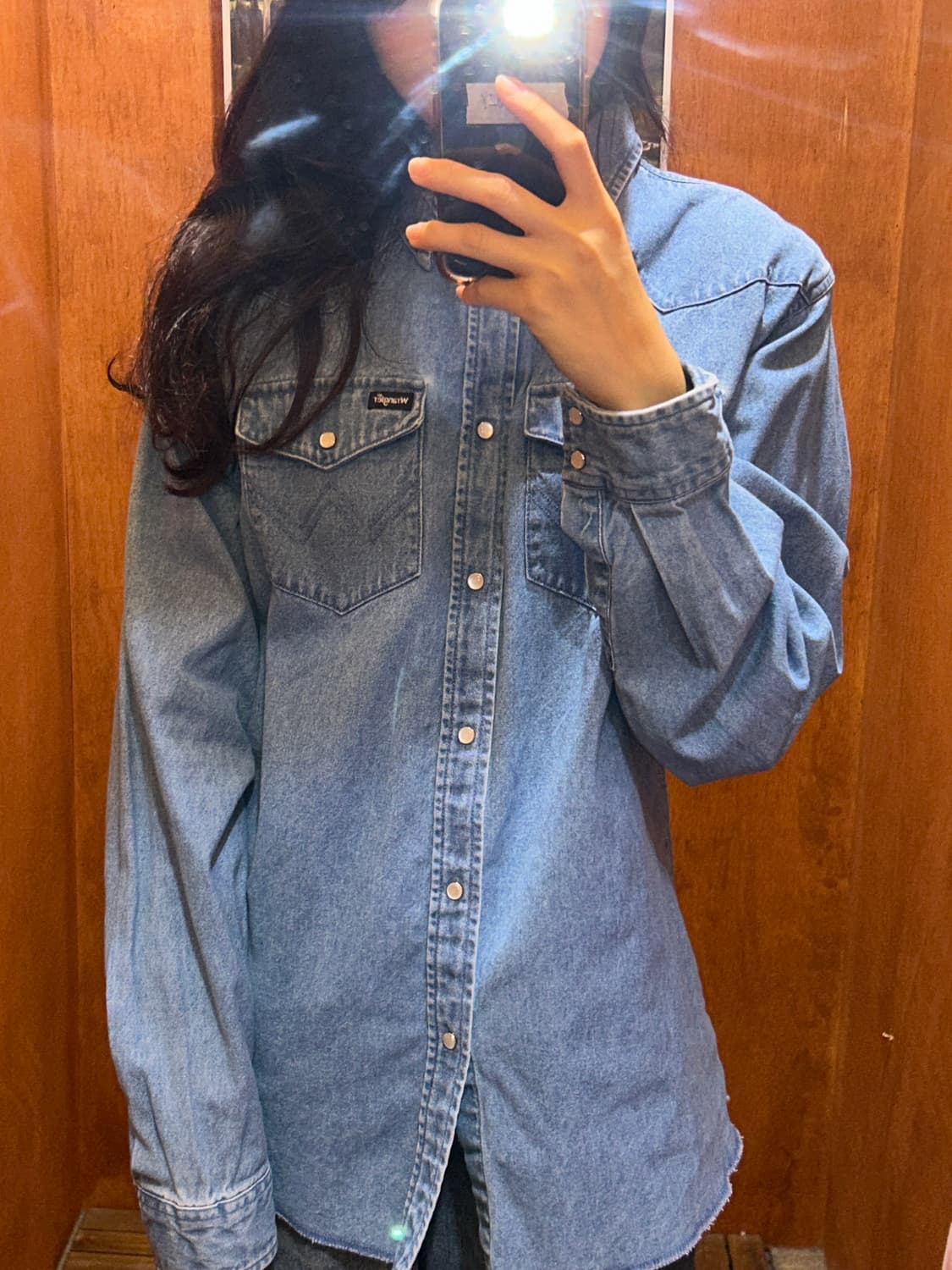 (2XL) Wrangler 랭글러 웨스턴 데님 셔츠 상품이미지1