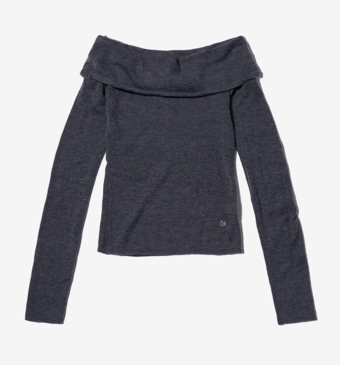 [새상품] 유희 베이직 오프숄더 니트 차콜 상품이미지1