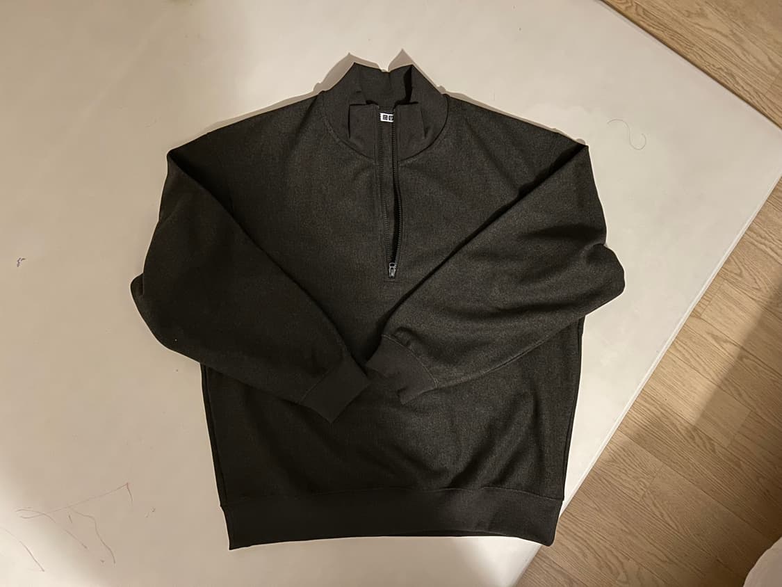 (새상품) 유니클로u 브러시드 하프집 스웻셔츠 XL(35브라운) 상품이미지2