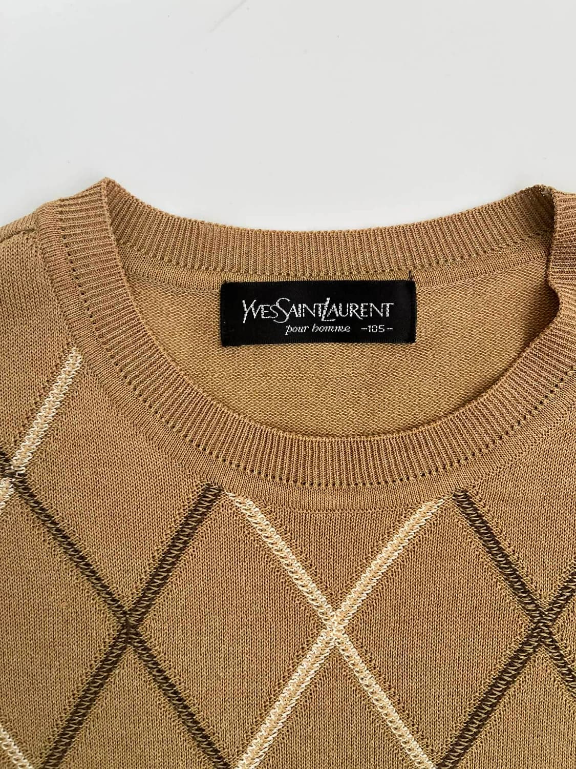 [105] 입생로랑 YSL 아가일 반팔 니트 숏 슬리브 상품이미지3