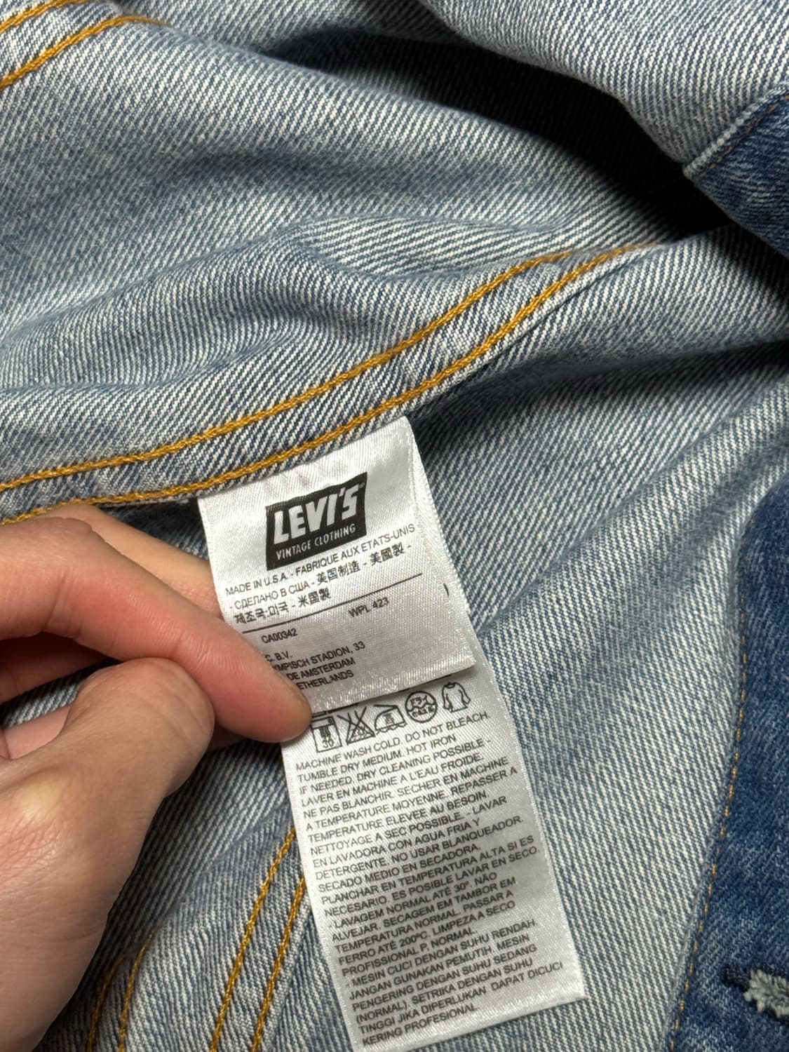 lvc 70s 복각 현행 데님 자켓 70505-0217 상품이미지4