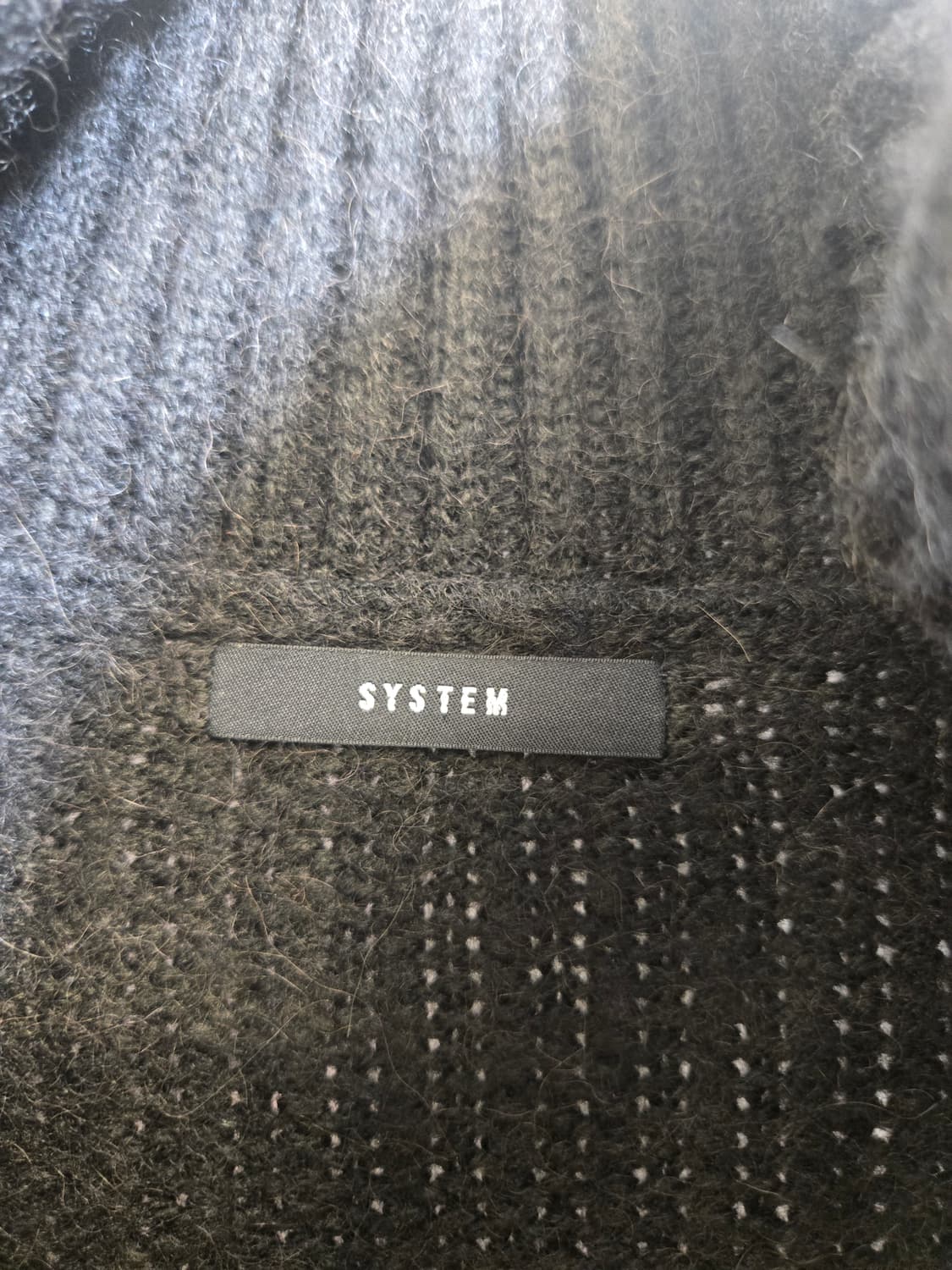 시스템 블랙 패치 워머 가디건 자켓 상품이미지2