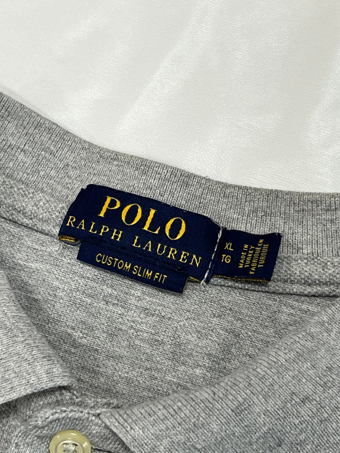 (XL) 폴로랄프로렌 커스텀슬림핏 PK 반팔 카라 티 그레이 상품이미지3