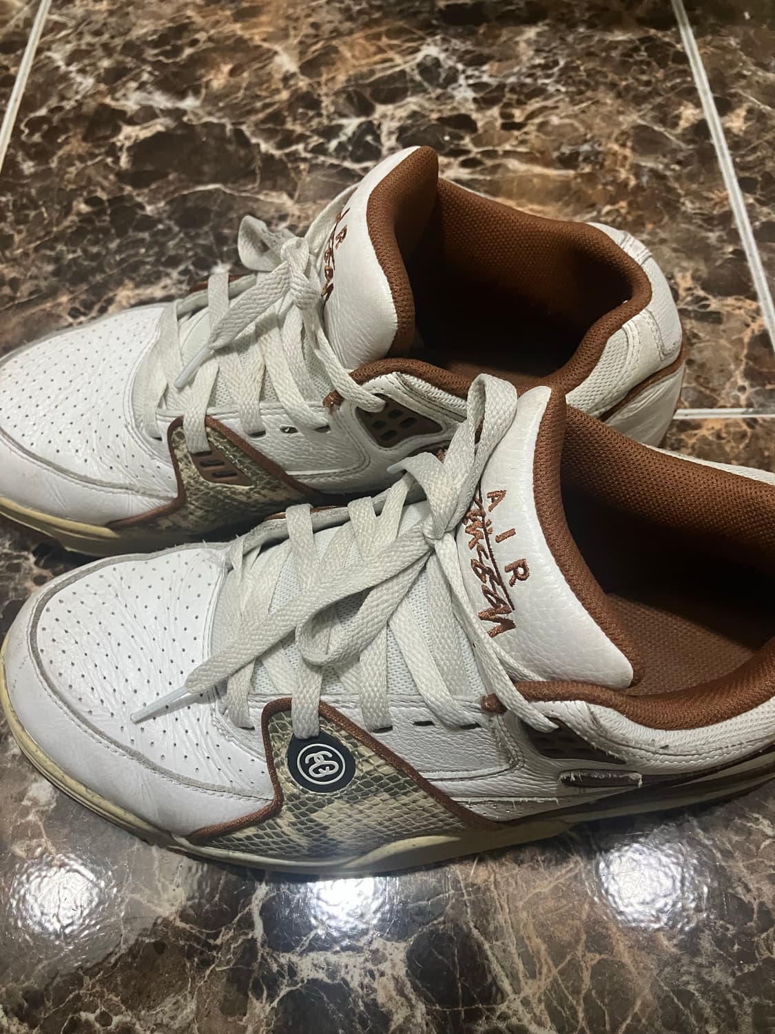 Nike x Stussy Air Flight 89 Low White an 상품이미지2