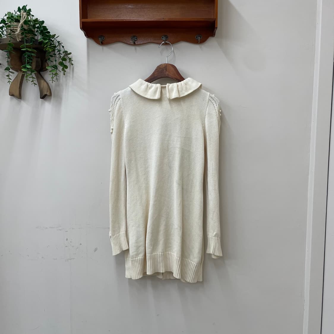 빈티지 질스튜어트 프릴 크림 롱 가디건 상품이미지4