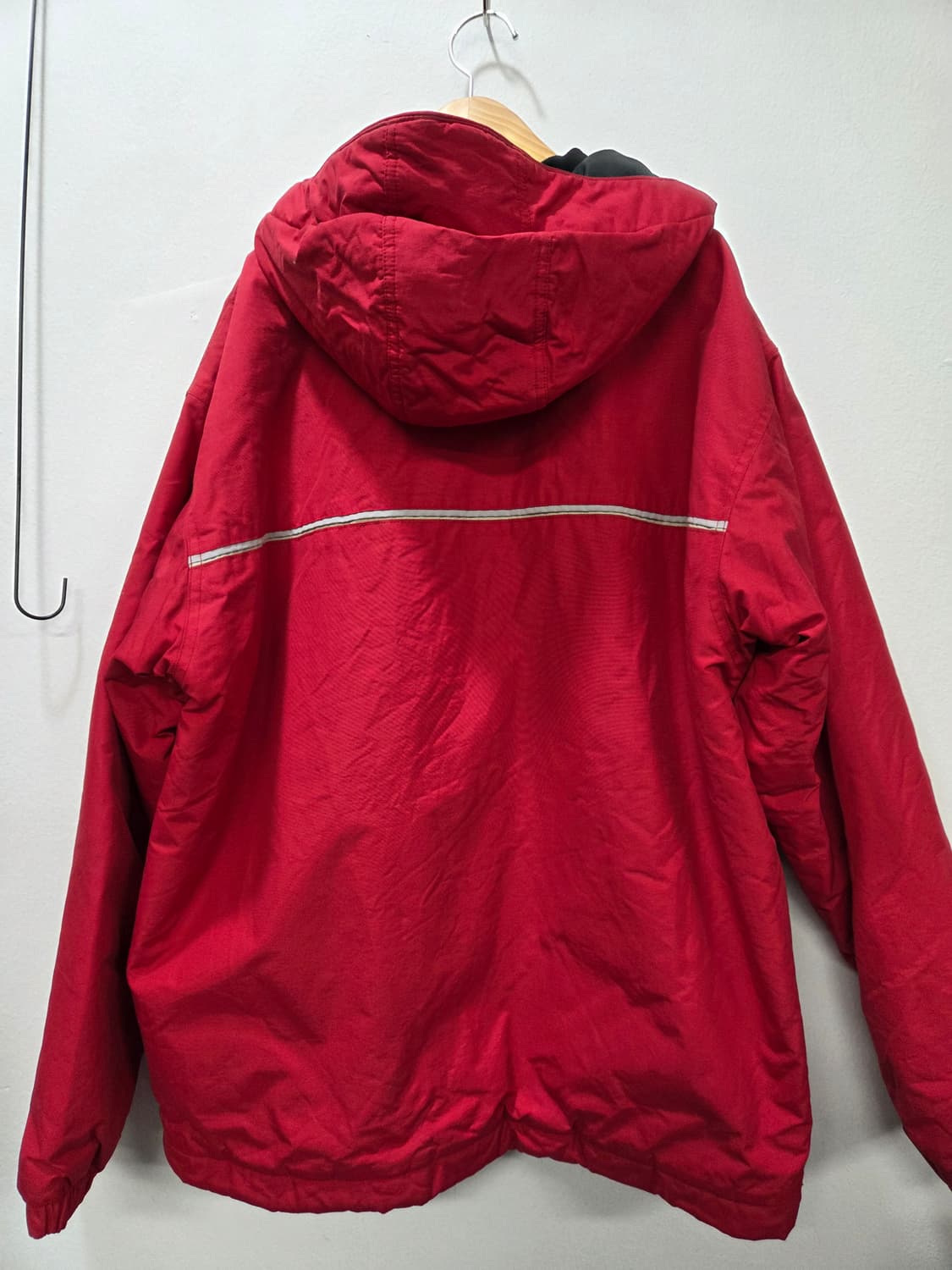 노스페이스 레드 겨울 바람막이 후드 자켓 점퍼 100 상품이미지3