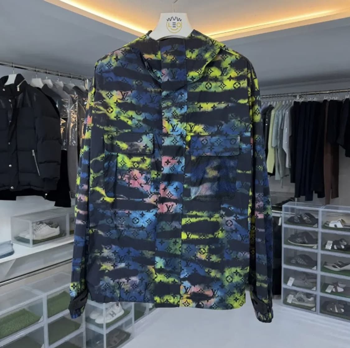 [정품] 루이비통 모노그램 멀티컬러 윈드브레이커 셔츠 자켓 XL 상품이미지2