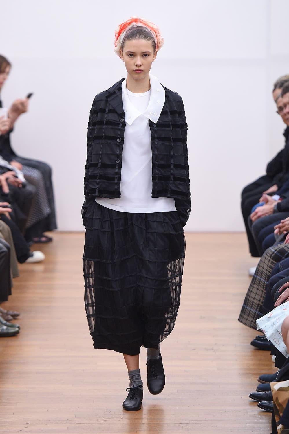 Velour Line Patchwork Tulle Jacket 상품이미지1