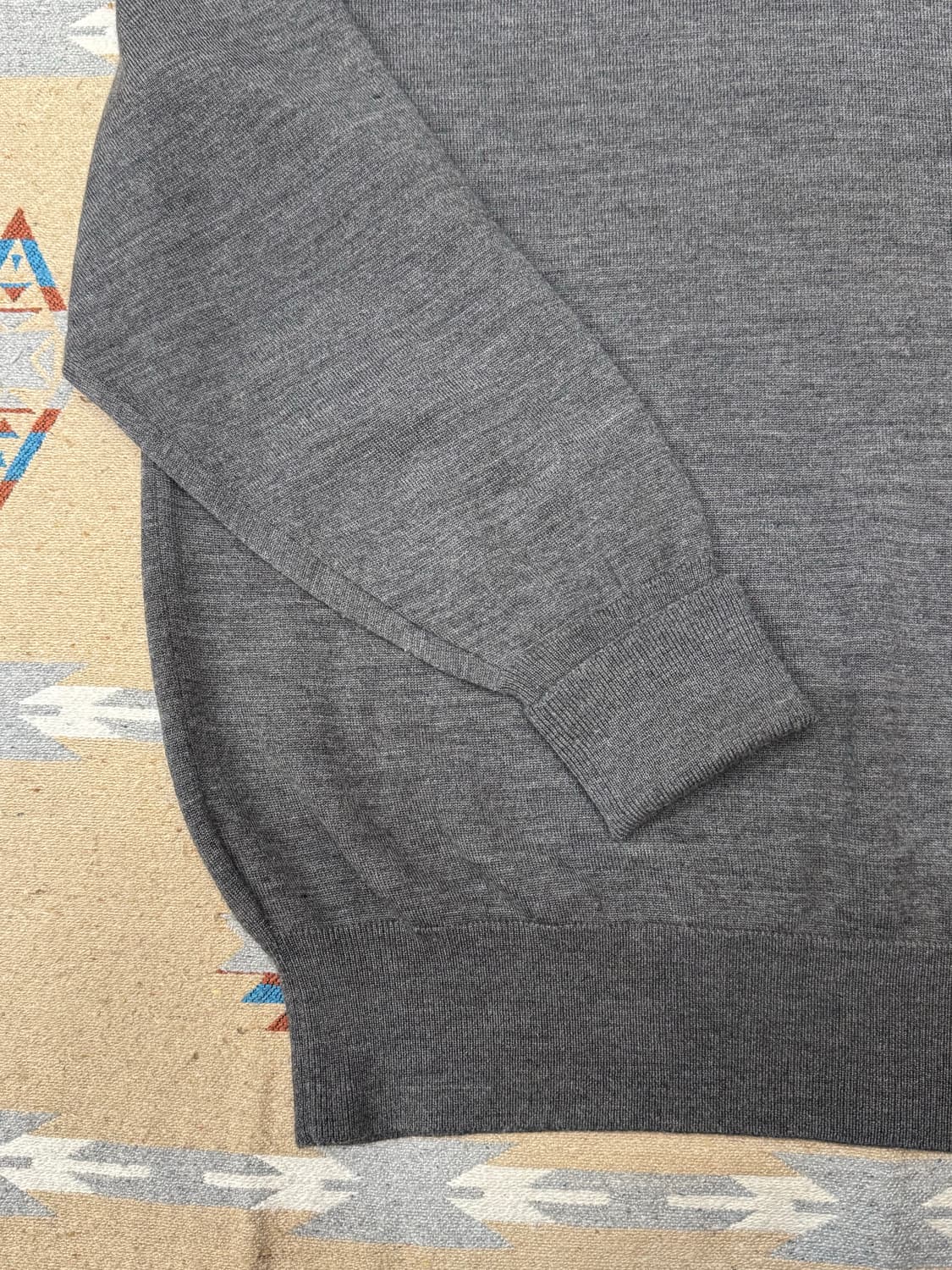 [2][M] 아프레쎄 울 니트 크루넥 스웨터 그레이  상품이미지3