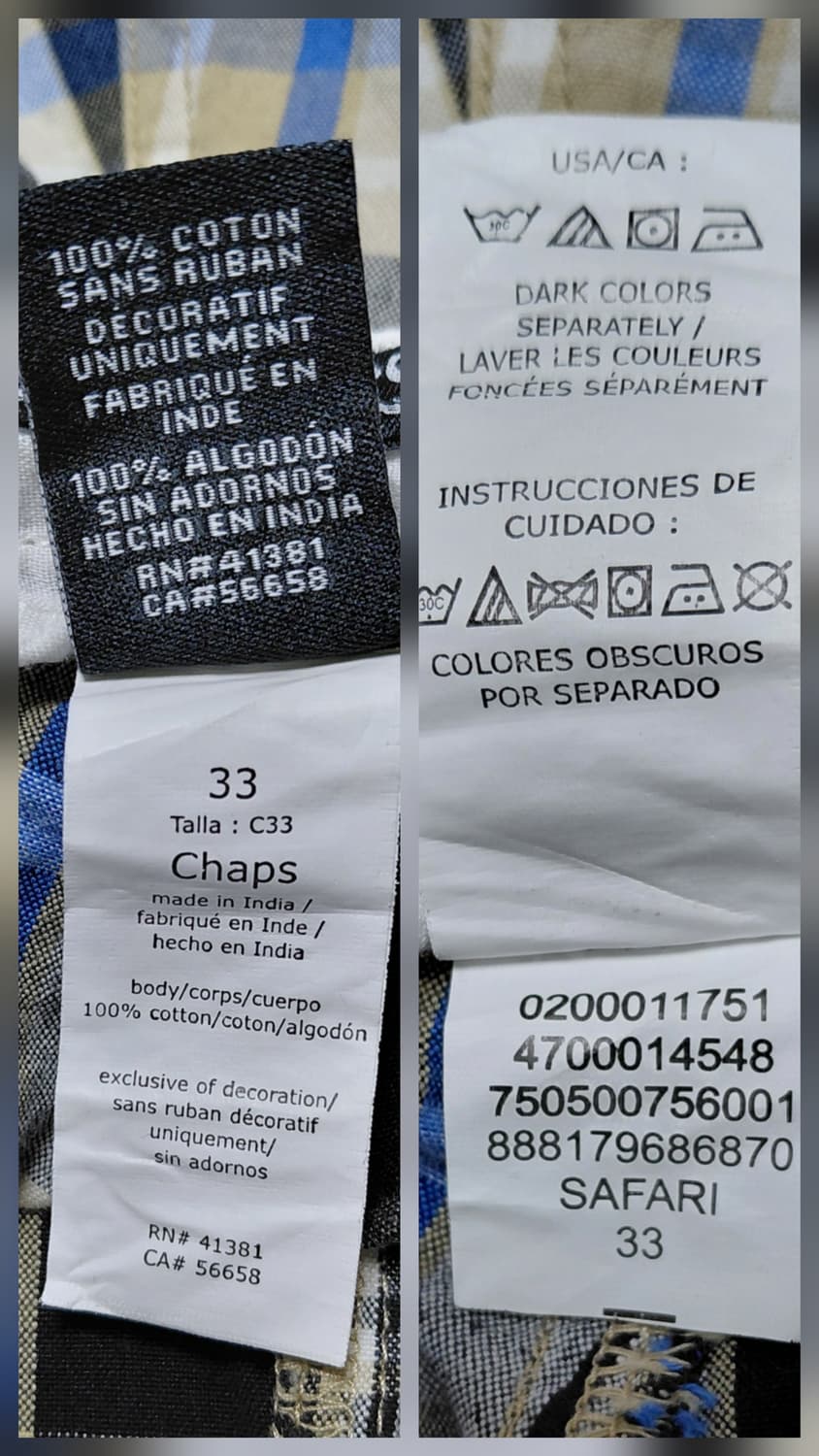 [33] CHAPS 챕스 클래식 체크 코튼 반바지 상품이미지5