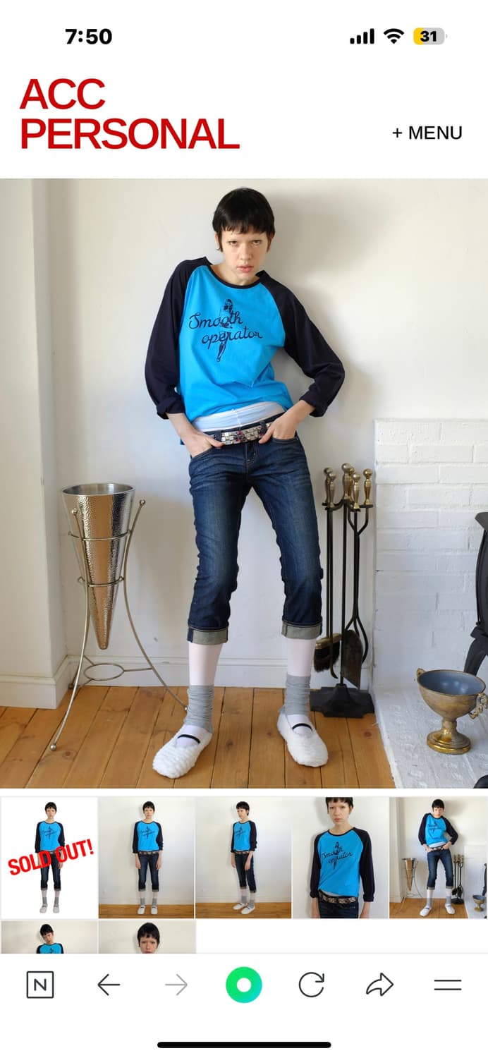 저스트하우스 RAGLAN SLEEVE TEE, BLUE/NAVY 상품이미지4