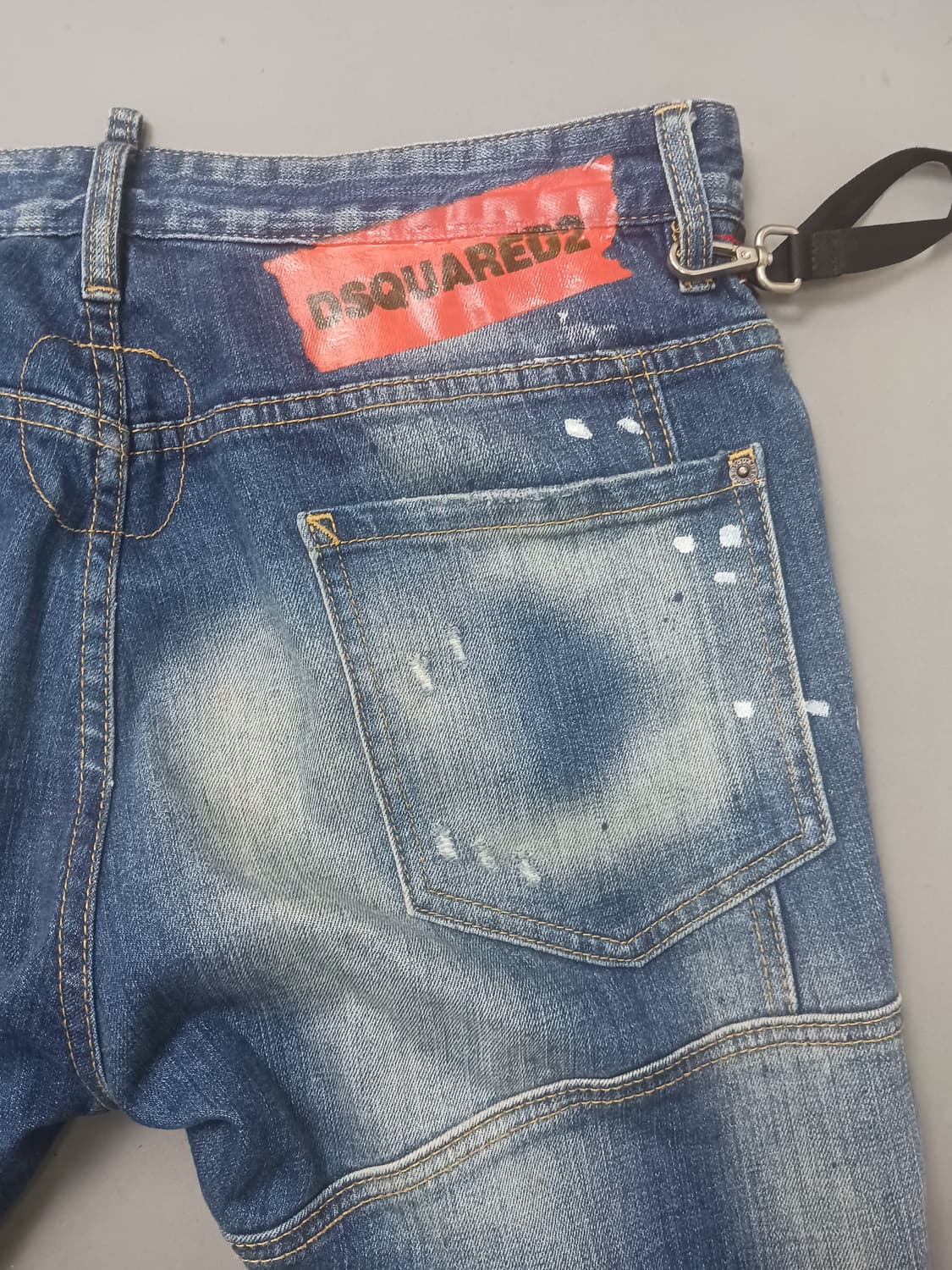 [36] 디스퀘어드2 네온로고 바이커진 청바지 상품이미지9