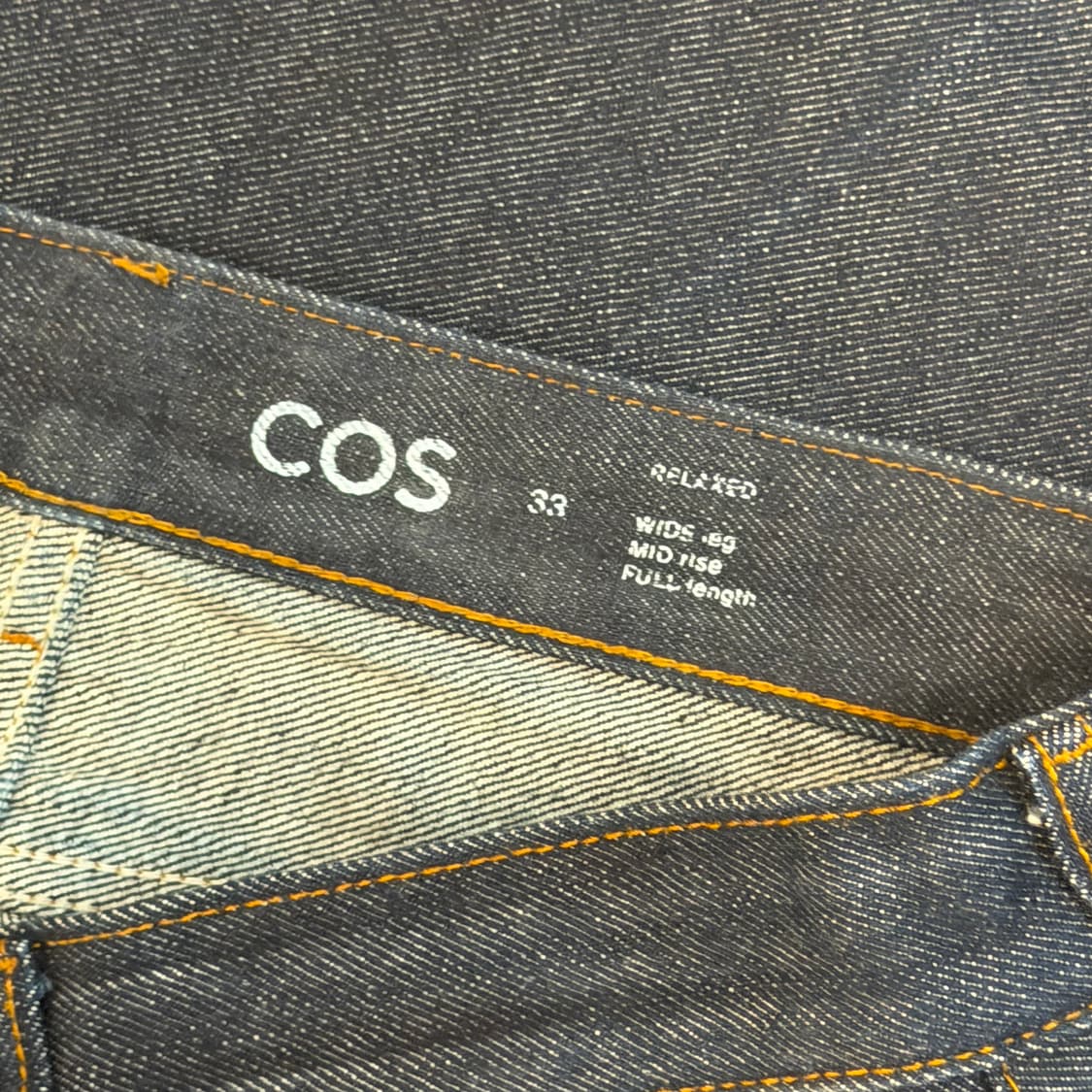 (33) 코스 rider 셀비지 와이드 레그 진 상품이미지4