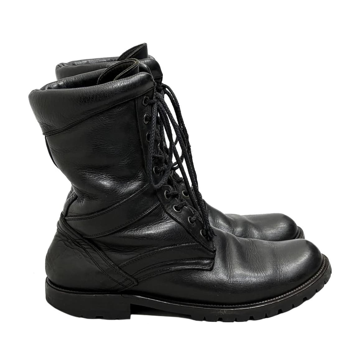 요지 야마모토 와이즈 가죽 레이스업 워크 부츠 255 상품이미지1