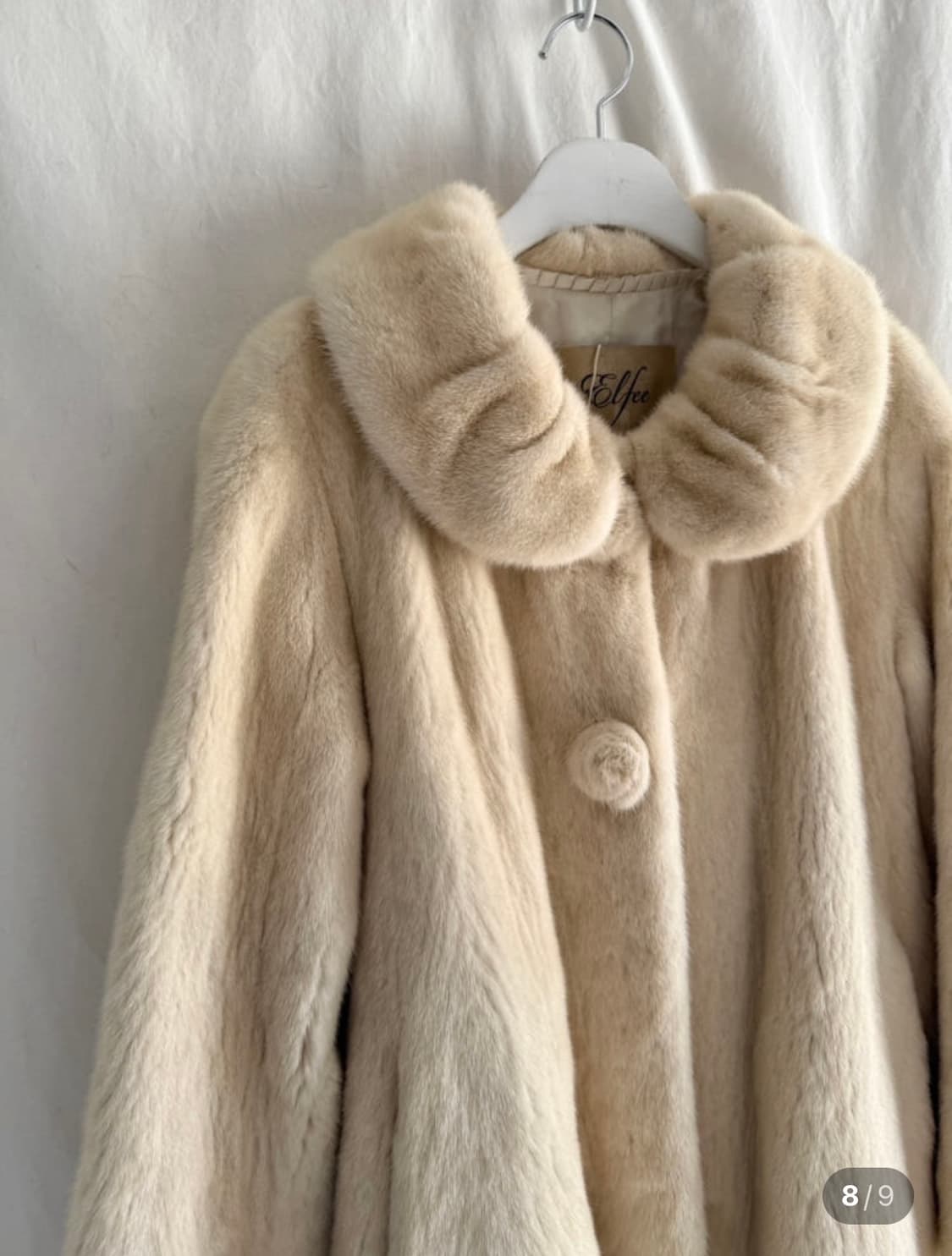 진도 통밍크 퍼자켓 아이보리 상품이미지4