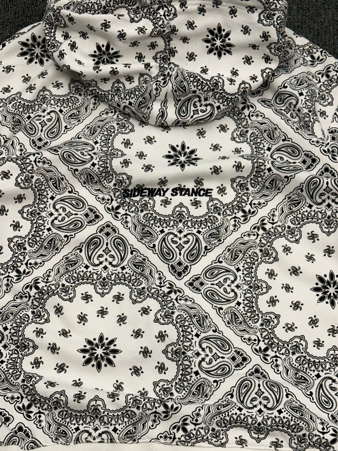 M)Improves vintage 화이트 페이즐리 패턴 후드집업 상품이미지6