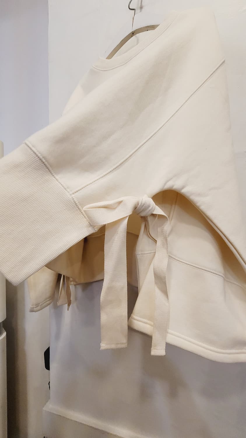 리본 기모 맨투맨. 자라 데님멜빵 상품이미지3