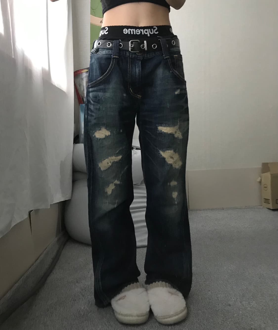 에드윈 데미지디테일 데님팬츠 상품이미지3