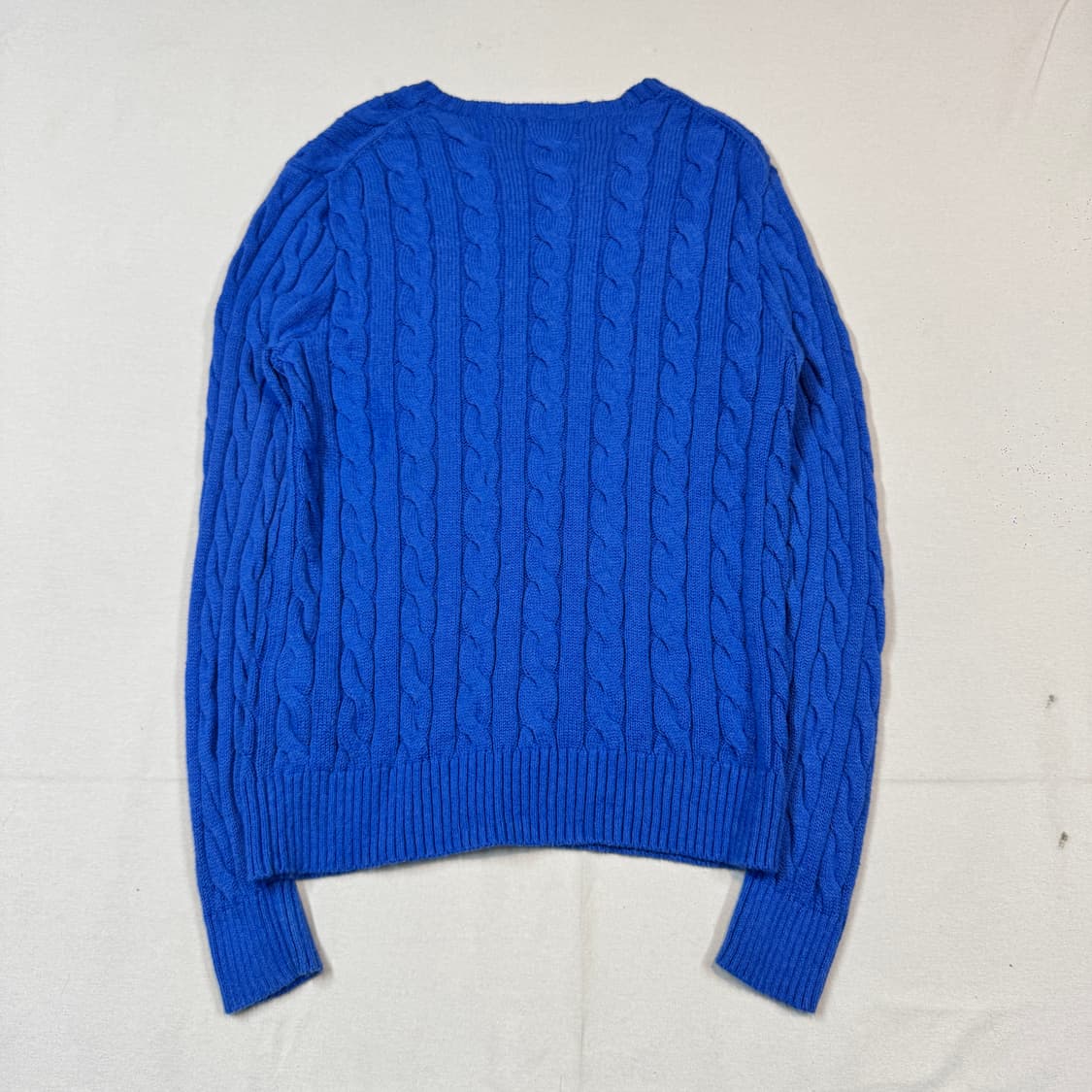 S) 폴로 랄프로렌 케이블 꽈배기 라운드넥 니트 신형 큐알탭 상품이미지6