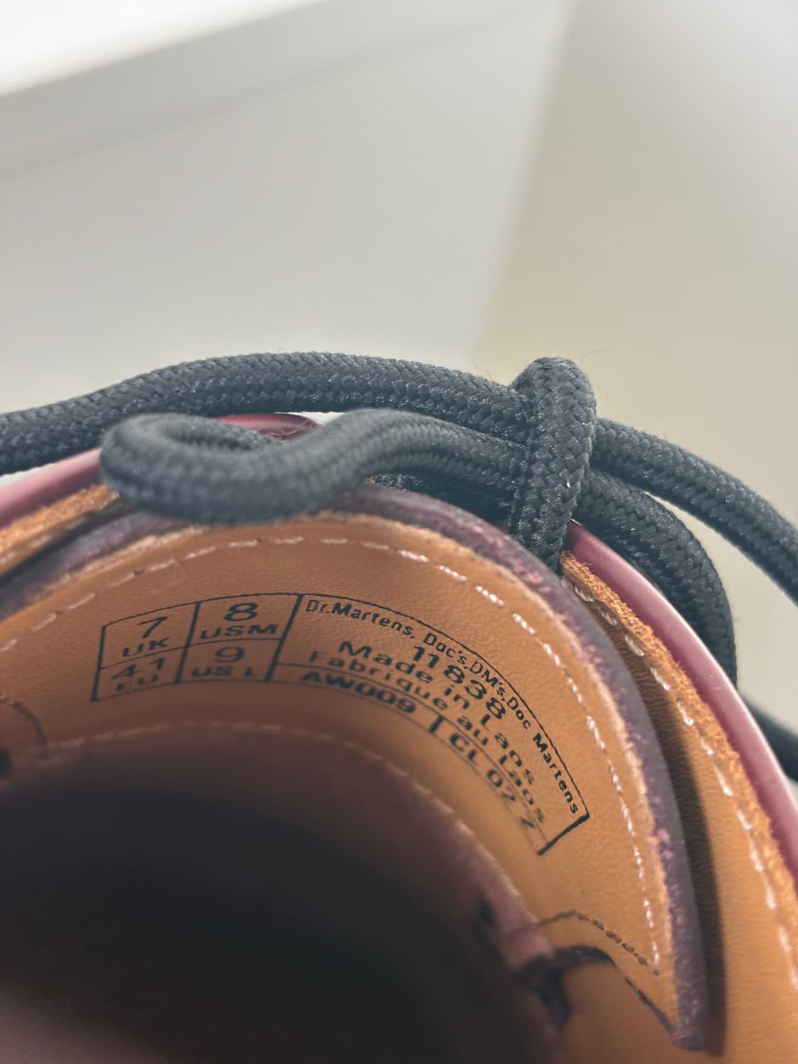 닥터마틴 1461 스무스 11838 체리레드 버건디 260 상품이미지10