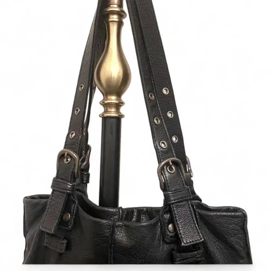 벨티드 숄더 소가죽 토트백 y2k 릭 또는 요지 상품이미지4