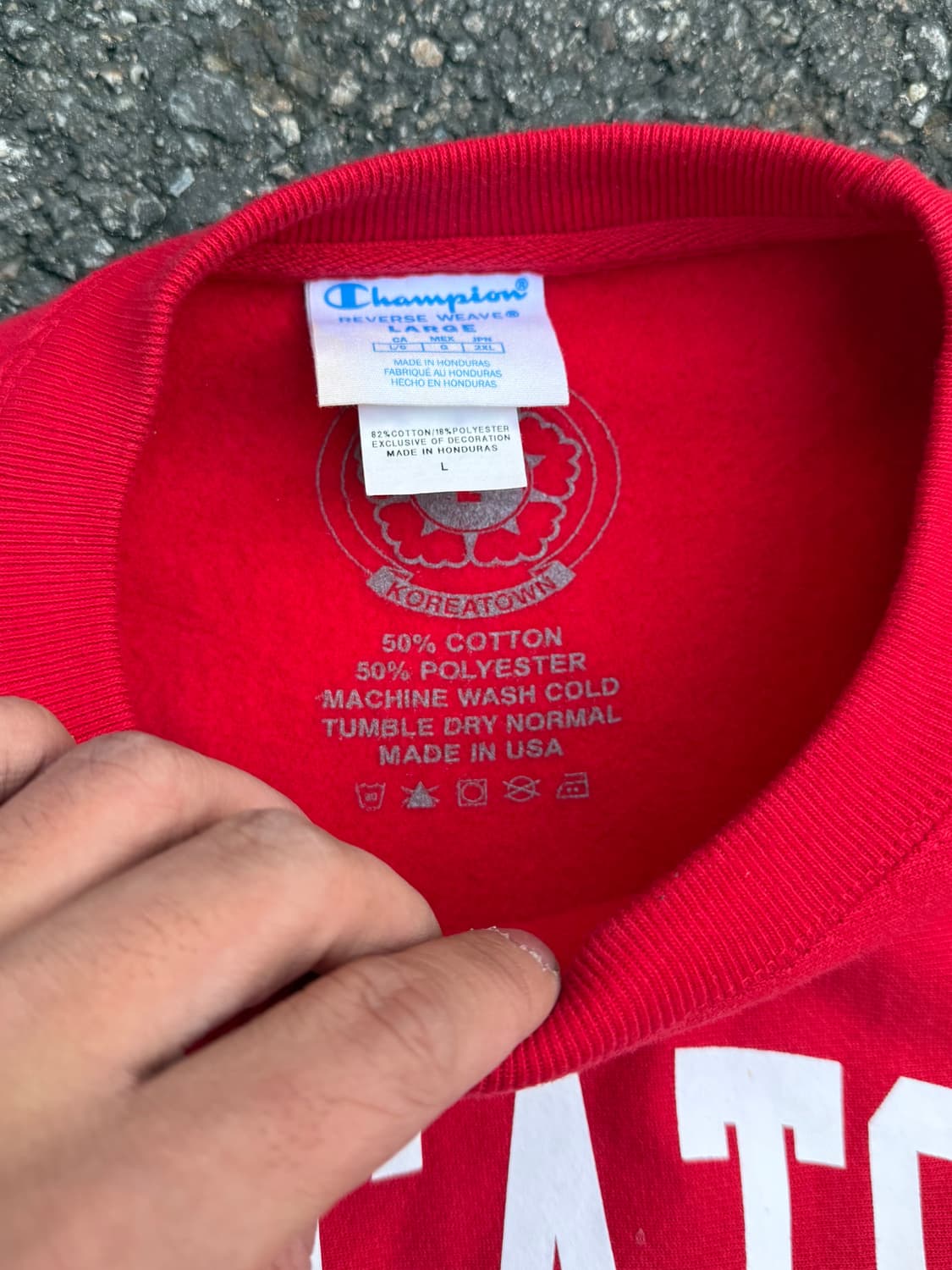 00s 챔피온 리버스위브 코리아타운 스웻셔츠 상품이미지4