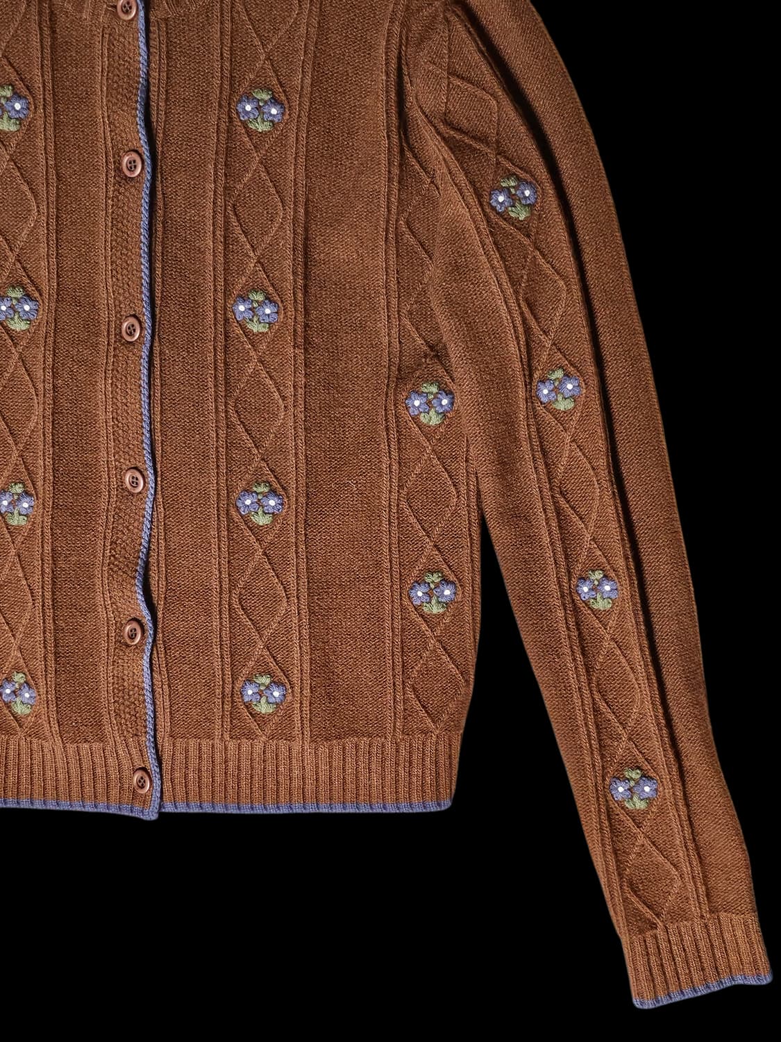 앤유 AND YOU 라일락 플로럴 여성니트가디건 F/27만 상품이미지6